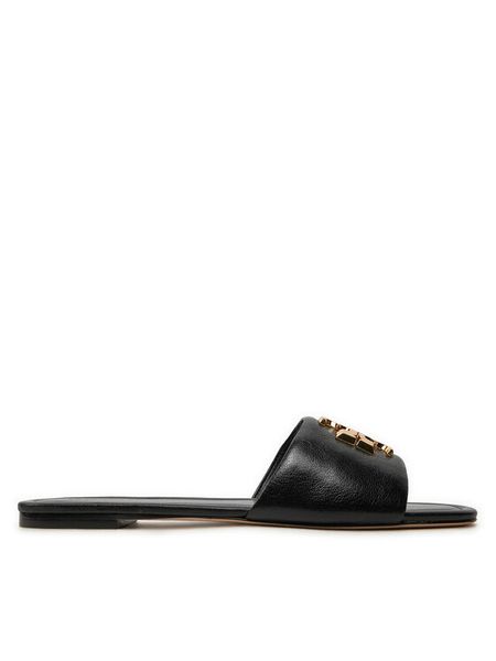 Tory Burch Klapki Eleanor Slide 157966 Czarny. Czarne klapki damskie Tory Burch, bez wzorów, ze skóry, bez obcasa. Za 1,619.00 zł.