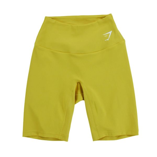 Second life - Kobiety Spodenki Treningowe do Jazdy Rowerem Żółte - Jak nowy. Żółte spodenki sportowe damskie Gymshark, s, z tkaniny, na fitness i siłownię. Za 80.33 zł.