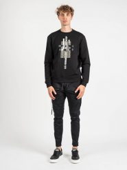 Les Hommes Bluza | LLH421-758P | Round Neck Sweater | Mężczyzna | Czarny. Czarne bluzy bez kaptura męskie Les Hommes, m, z bawełny. W wyprzedaży za 459.00 zł.
