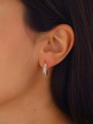 Luja Bijoux Pozłacane kolczyki-kreole z cyrkoniami rozmiar: onesize. Żółte kolczyki damskie Luja Bijoux, z cyrkonią, pozłacane. Za 66.00 zł.