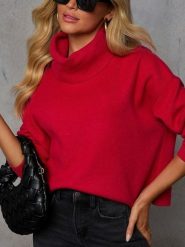 Milan Kiss Golf w kolorze czerwonym rozmiar: XL. Czerwone golfy damskie Milan Kiss, xl, bez wzorów, bez ramiączek. Za 130.99 zł.