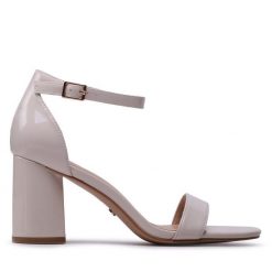 Sandały Lasocki. Brązowe sandały damskie Lasocki, bez wzorów, bez obcasa, na słupku. Za 169.99 zł.