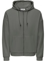 ONLY & SONS Bluza w kolorze szarym rozmiar: M. Szare bluzy z kapturem męskie Only & Sons, m, z bawełny. Za 96.60 zł.