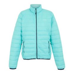 Damska kurtka puchowa Regatta Hillpack II. Niebieskie kurtki damskie Regatta, bez wzorów, z puchu, bez kaptura. Za 119.99 zł.