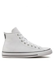 Converse Trampki Chuck Taylor All Star Twill A08761C Biały. Białe trampki i tenisówki męskie Converse, bez wzorów, ze skóry, bez zapięcia. Za 249.99 zł.