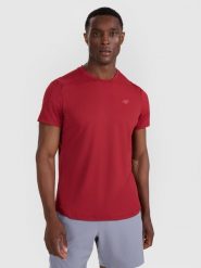 4F Koszulka treningowa szybkoschnąca męska - czerwona XXL. Czerwone t-shirty sportowe męskie 4f, m, z elastanu, bez ramiączek, na fitness i siłownię. Za 129.99 zł.