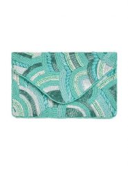 BLE Kopertówka w kolorze turkusowym - 26 x 17 x 3 cm rozmiar: onesize. Niebieskie torebki wieczorowe BLE, bez wzorów, z bawełny, bez kołnierzyka, bez ramiączek. Za 90.95 zł.
