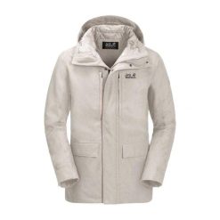 Dwuwarstwowa Kurtka Damska West Coast. Białe kurtki damskie Jack Wolfskin, m, bez wzorów, z materiału, z kapturem. Za 740.99 zł.