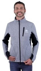 Kurtka polarowa Fusion męska MML01. Szare kurtki outdoor męskie GUGGEN MOUNTAIN, l, bez wzorów, z dzianiny, bez kaptura. Za 335.58 zł.