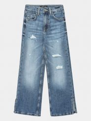 Guess Jeansy J3BA16 D4MS0 Niebieski Regular Fit. Niebieskie spodnie dziewczęce Guess, z bawełny. Za 159.99 zł.