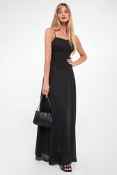 Sukienka maxi EMPORIO ARMANI. Sukienki damskie Emporio Armani, bez wzorów, bez kołnierzyka, bez ramiączek, maxi. W wyprzedaży za 965.30 zł.