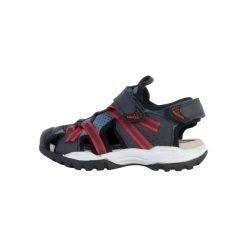Sandały Geox Model J Borealis B. B Kolor Niebieski. Niebieskie sandały damskie Geox, bez wzorów, z tkaniny, bez obcasa. Za 268.70 zł.