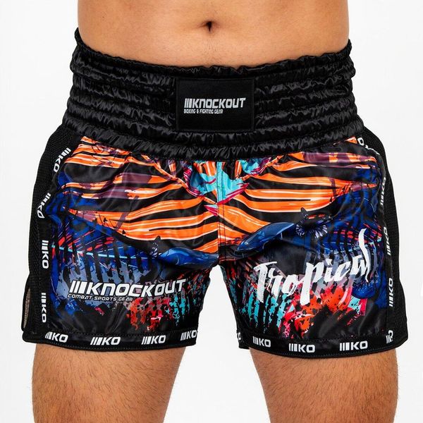 Krótkie koktajl KickBox Tropical. Szorty męskie KNOCKOUT, bez wzorów, sportowe. Za 151.79 zł.