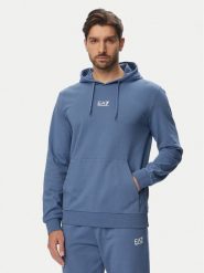 EA7 Emporio Armani Bluza 8NPM32 PJVRZ UB064 Niebieski Regular Fit. Niebieskie bluzy bez kaptura męskie EA7 Emporio Armani, l, z bawełny. Za 459.99 zł.