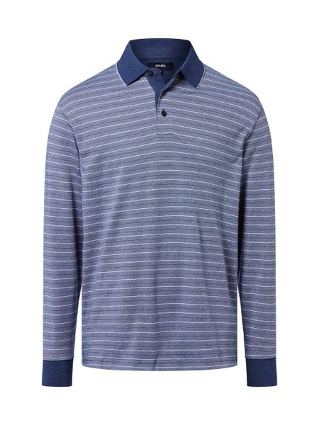James Męska koszulka polo z długim rękawem Mężczyźni Bawełna niebieski w paski, XXL. Niebieskie koszulki męskie z długim rękawem James, m, z bawełny. Za 199.95 zł.