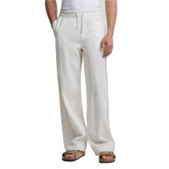 Spodnie Urban Classics. Białe spodnie materiałowe męskie Urban Classics, bez wzorów, z bawełny. Za 244.50 zł.