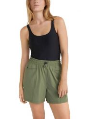 Szorty Damskie O'Neill Trvlr Stretch. Zielone szorty damskie O'neill, bez wzorów, z materiału, sportowe, z podwyższonym stanem. Za 299.00 zł.