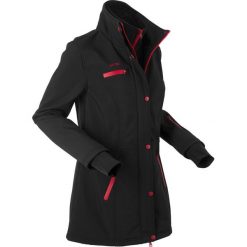 Długa kurtka softshell ze stretchem bonprix czarny. Czarne kurtki damskie bonprix, s, bez wzorów, z softshellu, bez kaptura. Za 199.99 zł.