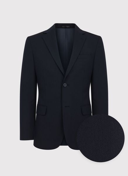 PAKO LORENTE - Gładka granatowa marynarka garniturowa. Marynarki męskie Pako Lorente, bez wzorów, z elastanu. Za 999.99 zł.