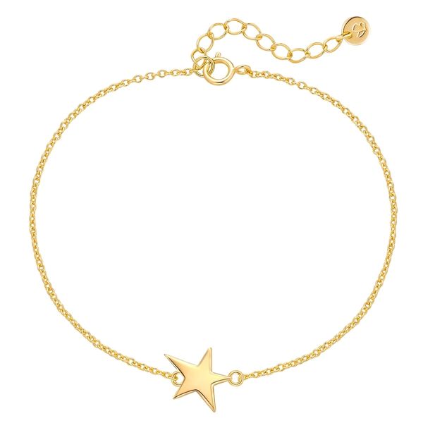 Glanzstücke München Bransoletka Gwiazda z Srebro wysokiej próby w Żółte złoto Bransoletki 1 ct Damski. Żółte bransoletki damskie Glanzstücke München, pozłacane. Za 139.99 zł.