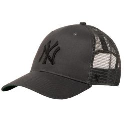 Męska czapka z daszkiem 47 Brand MLB New York Yankees Branson Cap. Szare czapki męskie 47 Brand, bez wzorów, z bawełny, sportowe. Za 99.99 zł.