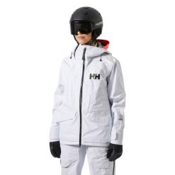 Damska kurtka narciarska Helly Hansen Ridge Infinity Shell. Białe kurtki damskie Helly Hansen, bez wzorów, bez kaptura, narciarskie. W wyprzedaży za 2,711.00 zł.