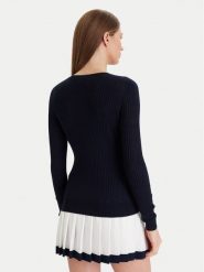 Lacoste Kardigan AF4141 Granatowy Slim Fit. Niebieskie kardigany damskie Lacoste, bez wzorów, z wełny. Za 769.99 zł.