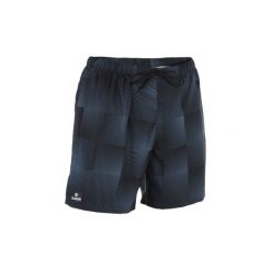 Spodenki surfing krótkie BBS 100 Square męskie. Czarne szorty męskie OLAIAN, z materiału, bez kołnierzyka. Za 29.99 zł.