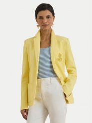 LAUREN RALPH LAUREN Marynarka 200797305031 Żółty Slim Fit. Żółte marynarki i żakiety damskie Lauren Ralph Lauren, s, bez wzorów, z bawełny. Za 1,499.00 zł.