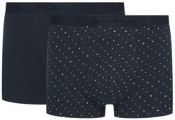 Fila Boksers 2-pakowy Navy XL. Niebieskie bokserki męskie Fila, bez wzorów, z materiału. Za 82.70 zł.