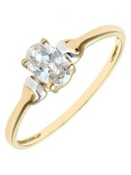 Revoni Złoty pierścionek z szafirem rozmiar: 48. Żółte pierścionki damskie Revoni, z cyrkonią, złote. Za 782.99 zł.