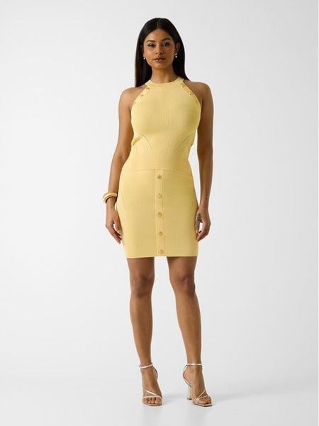 Marciano Guess Spódnica mini G6GD09 Z0628 Żółty Classic Fit. Żółte spódniczki damskie Marciano Guess, xs, z aplikacjami, z wiskozy, mini. Za 500.99 zł.