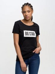 Koszulka damska z nadrukiem czarna Oneidasa 906. Czarne bluzki sportowe damskie Big Star, l, bez wzorów, z jeansu, bez ramiączek. W wyprzedaży za 59.99 zł.