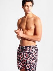 DKNY Szorty kąpielowe w kolorze czarno-koralowym rozmiar: M. Czarne szorty sportowe męskie DKNY, m, z materiału, outdoorowe. Za 119.95 zł.