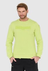 BLAUER Zielona bluza. Zielone bluzy bez kaptura męskie Blauer USA, l. W wyprzedaży za 279.99 zł.