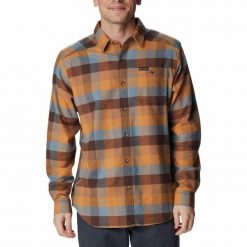 Koszula męska Columbia Cornell Woods Flannel z długim rękawem. Brązowe koszule męskie Columbia, m, bez wzorów, bez kołnierzyka, bez ramiączek. Za 269.00 zł.