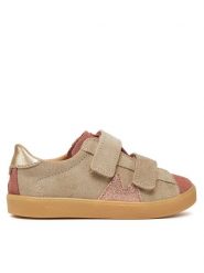 Mrugała Sneakersy Baia 3122/5-24 Beżowy. Brązowe buty sportowe dziewczęce Mrugała, bez wzorów, ze skóry, bez zapięcia. Za 219.99 zł.