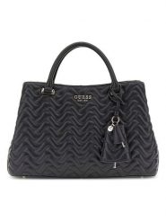 Guess Torebka w kolorze czarnym - 33 x 24 x 12 cm rozmiar: onesize. Czarne torebki klasyczne damskie Guess, z aplikacjami, z materiału, pikowane, bez dodatków. Za 523.38 zł.