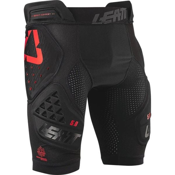 Spodenki z ochraniaczem LEATT Impact Shorts 3DF 5.0. Czarne szorty męskie LEATT, bez wzorów, sportowe. Za 732.00 zł.