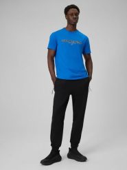 4F Spodnie dresowe joggery męskie - czarne L. Czarne spodnie dresowe męskie 4f, bez wzorów, z dresówki. Za 159.99 zł.