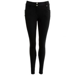 Spodnie do jazdy konnej full grip z mikrofibry damskie BR Equitation Mathilda As. Czarne spodnie materiałowe damskie BR, bez wzorów, z elastanu, eleganckie. Za 515.00 zł.