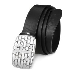 Pasek skórzany BELTIMORE r.115-130 cm W32 czarny. Czarne paski męskie bez wzorów. Za 74.90 zł.