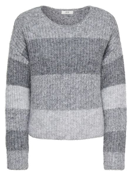 JDY Sweter "Veronica" w kolorze szarym rozmiar: M. Szare swetry klasyczne damskie JDY, m, ze splotem, bez kołnierzyka. Za 97.51 zł.