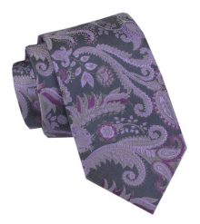 Krawat Męski - Alties - Odcienie Fioletu, Wzór w Kwiaty. Krawaty i muchy męskie Alties, bez wzorów, z tkaniny, eleganckie. Za 49.00 zł.