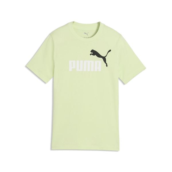 Młodzieżowa koszulka Essentials Colour z logo No.1 PUMA. Zielona bluzki damskie Puma, m, bez wzorów, z gumy, młodzieżowe, bez kołnierzyka, bez ramiączek. Za 79.00 zł.