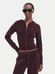 Juicy Couture Bluza JCWEB005 Brązowy ciemny Regular Fit. Brązowe bluzy bez kaptura damskie Juicy Couture, m, z syntetyku. Za 599.99 zł.