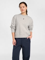HUMMEL bluza bawełniana damska hmlFOUNDATION SWEATSHIRT. Szare bluzy z kapturem damskie HUMMEL, l, z bawełny. Za 155.00 zł.