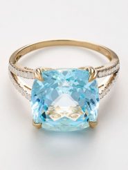 DIAMOND & CO Złoty pierścionek "Pink Fiction" z diamentami i topazami rozmiar: 56. Różowe pierścionki damskie Diamond & Co, z diamentem, złote. Za 2,044.99 zł.