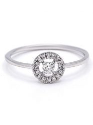 Maison héritage PARIS Złoty pierścionek "Espace Infini" z diamentami rozmiar: 54. Szare pierścionki damskie maison héritage PARIS, z diamentem, złote. Za 1,261.99 zł.