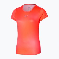 Koszulka do biegania damska Mizuno Impulse Core Graphic Tee. Brązowe topy sportowe damskie Mizuno, m, bez wzorów, z materiału, bez ramiączek. Za 69.99 zł.